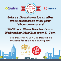 Join getDowntown for an afterwork celebration with your fellow commuters.
